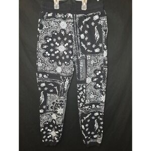 Forever 21 Girls Hot Wheels‎ Black Bandana Los Angeles Sweatpants 14/16 Large